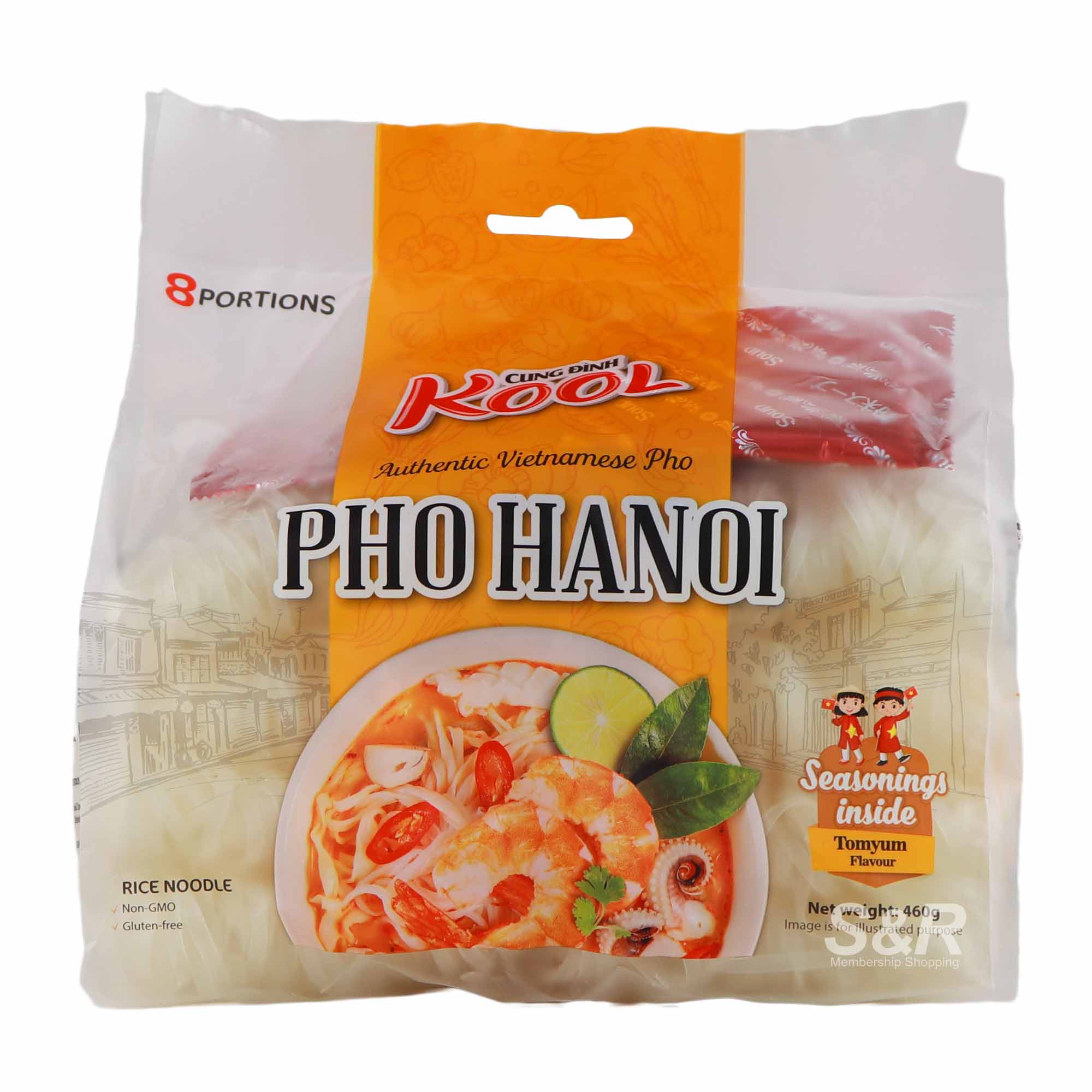 Cung Dinh Kool Pho Hanoi Tomyum Flavor Rice Noodle 460g Cung Dinh Kool Pho Hanoi Tomyum Flavor Rice Noodle 460g